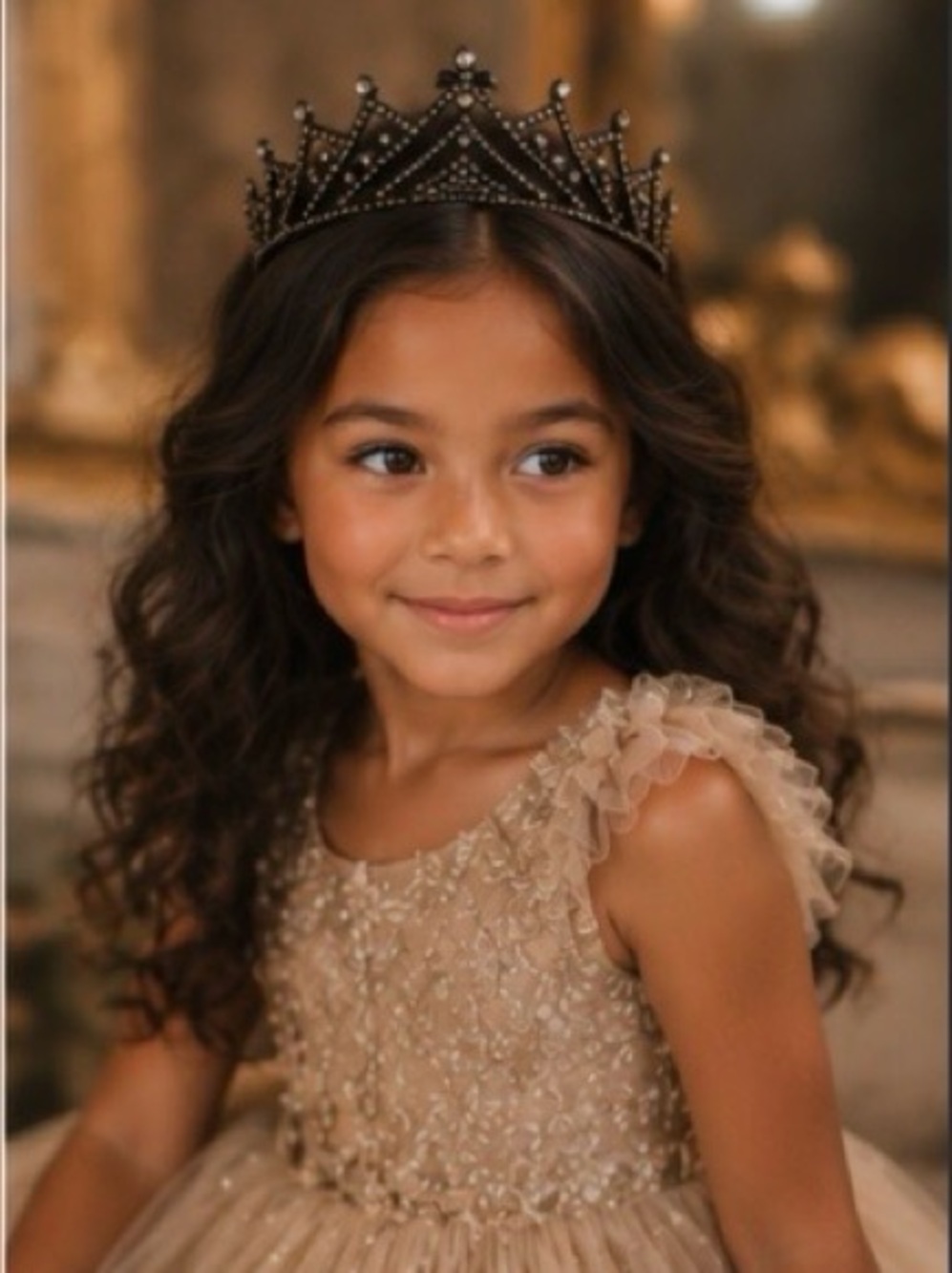 NWT Girls' Elegant Clear Rhinestone Tiara Princess Special Occasion Cosplay